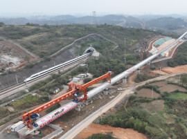 邵永高铁永州段桥梁主体贯通 通车后邵阳至永州仅需30分钟