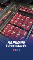 继续下跌，黄金午后失守4090美元关口