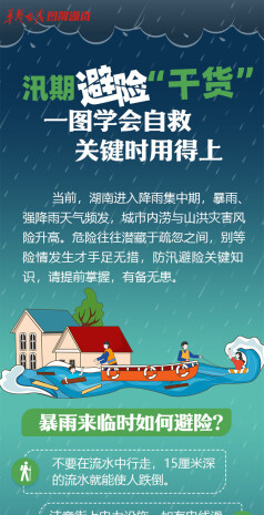 【圖解】汛期避險(xiǎn)“干貨”！一圖學(xué)會(huì)自救，關(guān)鍵時(shí)用得上