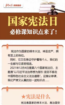 国家宪法日，必修课知识点来了！