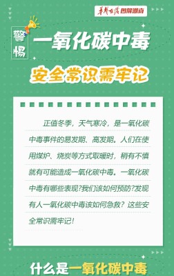 警惕一氧化碳中毒