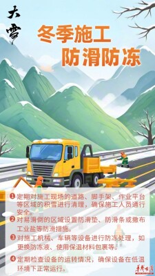 【AI海报】大雪至 隆冬始 冬季施工安全指南请收藏！