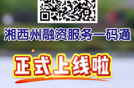视频｜湘西州融资服务一码通上线啦！