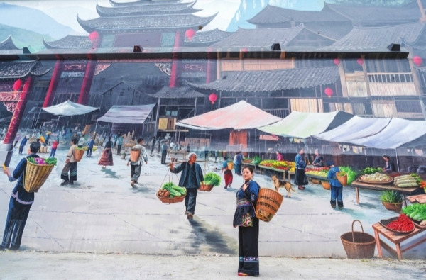 民俗墙绘成文旅新景观@湖南日报图片新闻