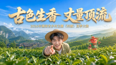 村播助农 湘约振兴｜2026年湖南省乡村主播(村播)夏季大赛踏山而来