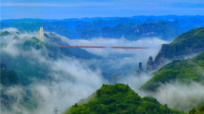 AI游矮寨奇观旅游区｜峡谷架彩虹，苗乡春意浓