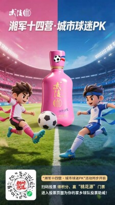 以酒为媒凝聚湖湘热爱，武陵酒「湘军十四营」文创小酒全新面世，联动城市球迷人气PK，把桃花源门票带回家