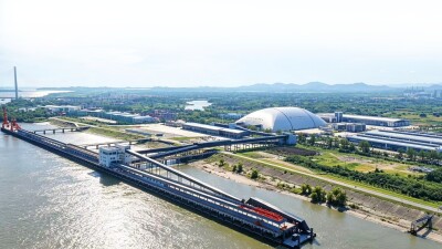 岳阳港道仁矶码头水工主体工程全部完工