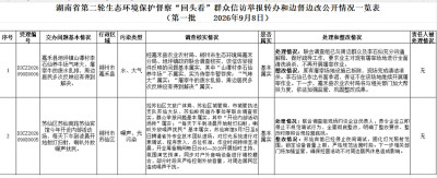 湖南省第二轮生态环境保护督察“回头看”群众信访举报转办和边督边改公开情况一览表