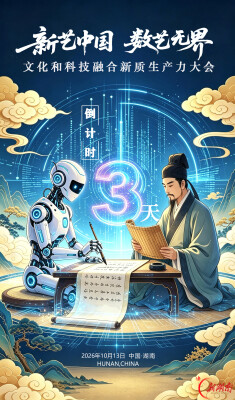 倒计时3天！“新艺中国·数艺无界”文化和科技融合新质生产力大会将在长沙开幕