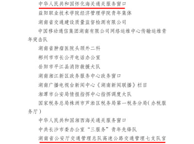 国家级荣誉！怀化这些集体入围