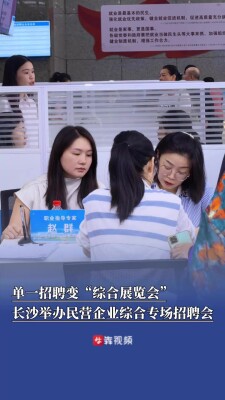 单一招聘变“综合展览会”，长沙举办民营企业综合专场招聘会