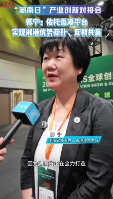 “湖南日”产业创新对接会｜郭宁：依托香港平台，实现湘港优势互补、互利共赢