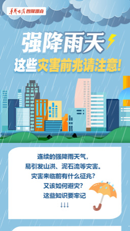 【图解】强降雨天，这些灾害前兆请注意!
