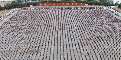 国际拳联在河南登封举行国际拳击日快闪活动