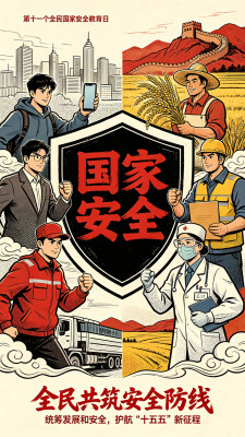 【AI海报】全民共筑安全防线