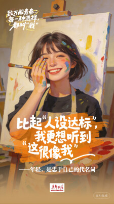 【AI海报】致万般青春：每一种选择，都叫“我”