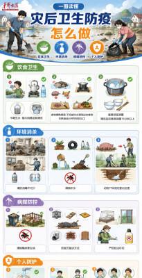 湖南防汛科普⑤|一图读懂灾后卫生防疫怎么做