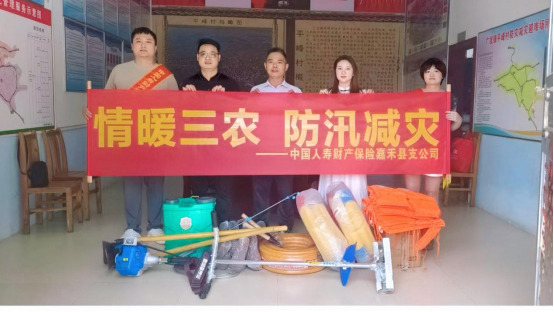 闻雨而动、护农减损！国寿财险郴州市嘉禾县支公司向广发镇捐赠防灾物资，政企联动守护农业生产