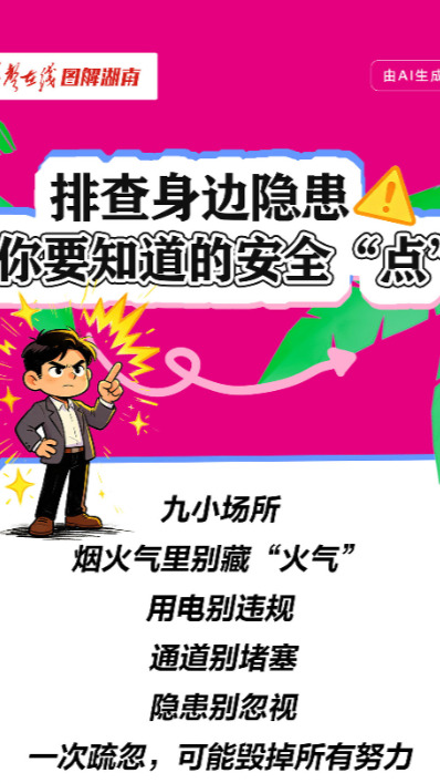 【AI图解】排查身边隐患，你要知道的安全“点”