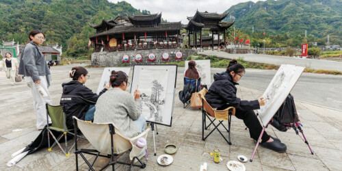 美丽乡村建设催生艺术写生热