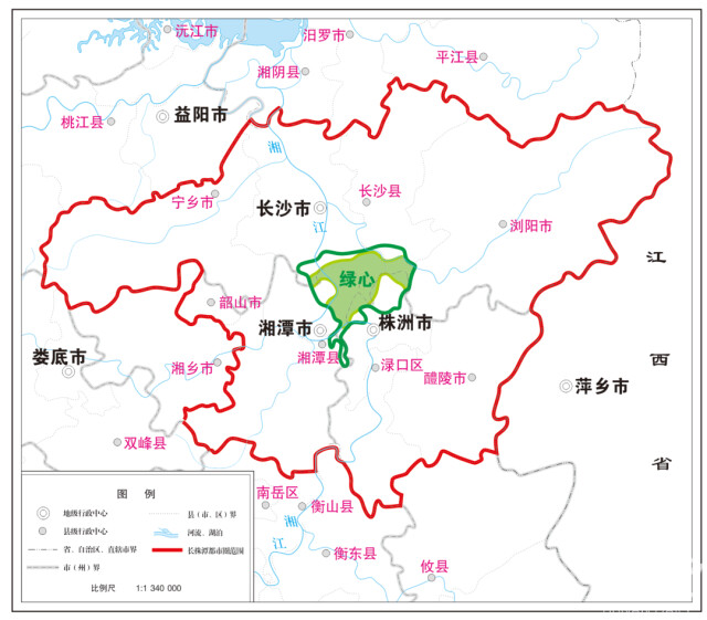 长株潭都市圈区域范围