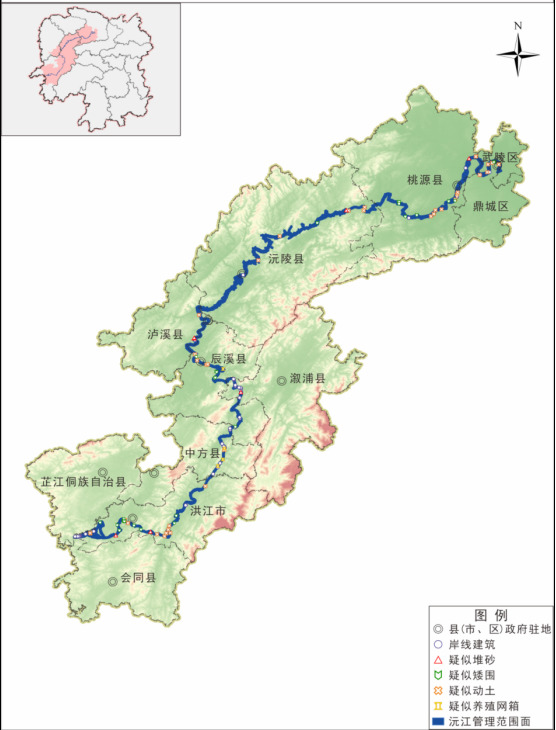 沅江水系图图片