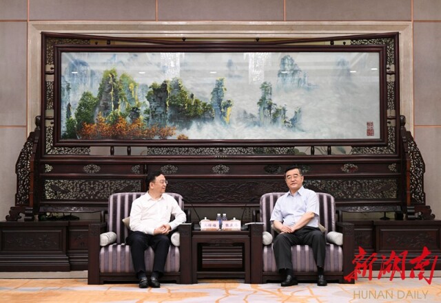 张庆伟会见王传福一行