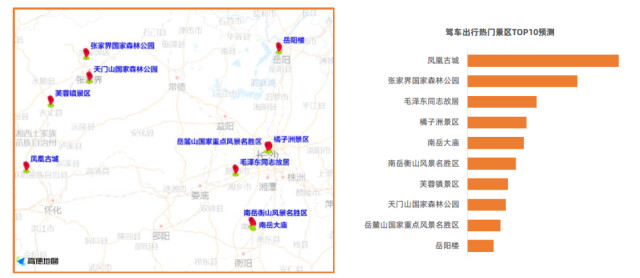 湖南省自驾热门景区分布图 湖南省自驾热门景区分布图