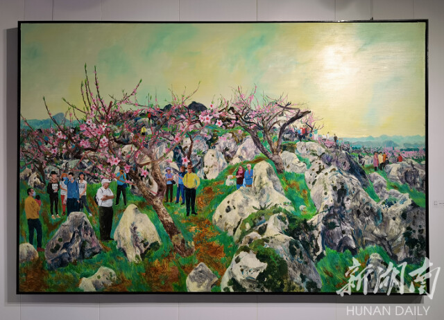 “新时代桃花源--张家界渡船坡·黄礼攸油画展”在大庸古城举行
