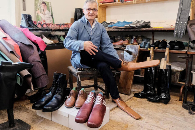 romanian shoemaker makes size 75 shoes for social distancing