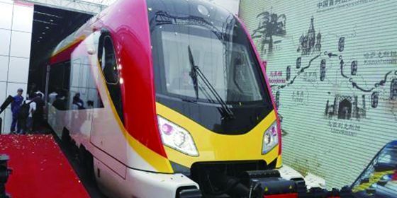 我国出口欧洲动车组株洲下线