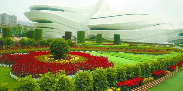 长沙梅溪湖国际文化艺术中心鲜花朵朵迎盛会