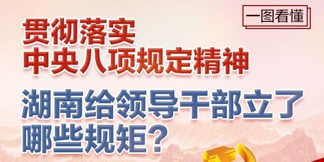 贯彻落实中央八项规定精神 湖南给领导干部立了哪些规矩
