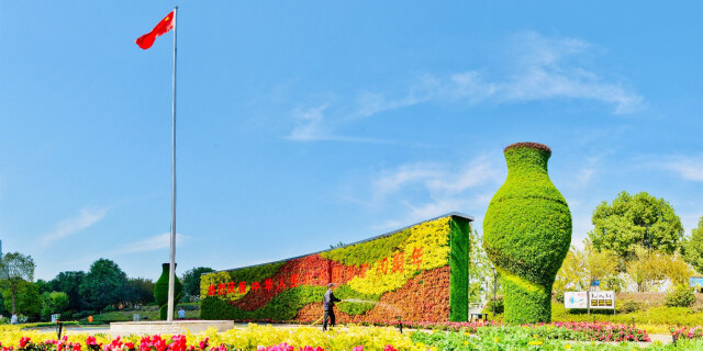 150万盆鲜花造景 国庆扮美长沙7条主干道