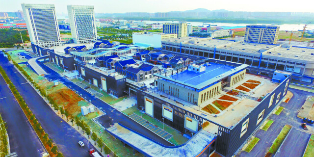 长沙绿色食品交易中心主体完工