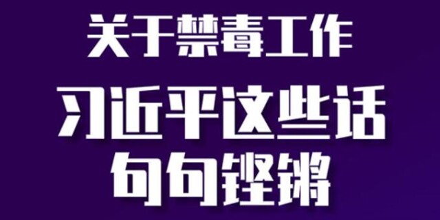 关于禁毒工作 习近平这些话句句铿锵