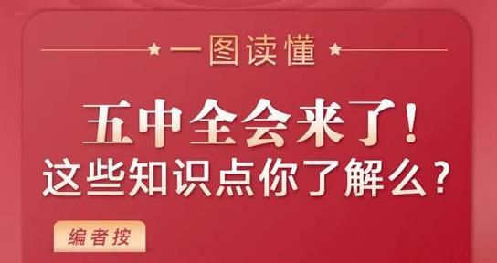 十九届五中全会召开，这些知识点一图了解