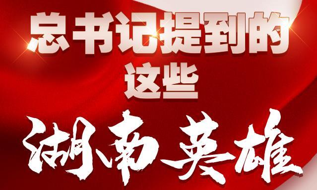 海报丨总书记提到的这些湖南英雄