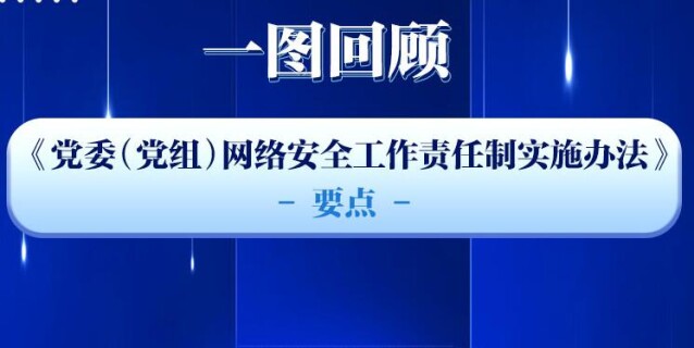 一图回顾《党委（党组）网络安全工作责任制实施办法》要点