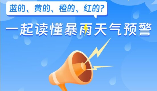 【科普动起来】图解|蓝的、黄的、橙的、红的?一起读懂暴雨天气预警