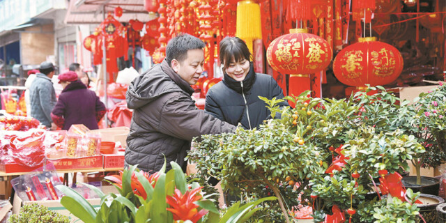 年货市场生意旺