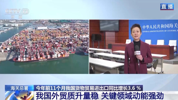 视频丨成绩亮眼！我国外贸质升量稳 关键领域动能强劲