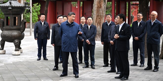 習(xí)近平在甘肅考察