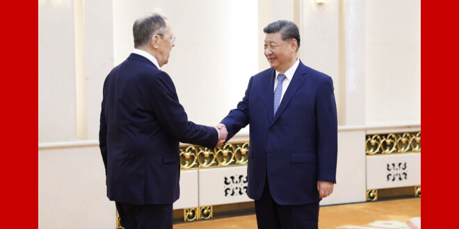 习近平会见俄罗斯外长拉夫罗夫