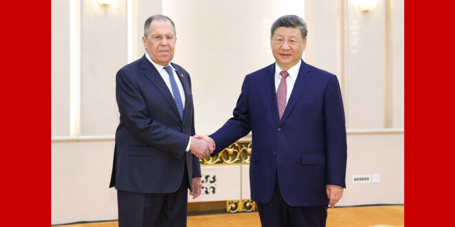 习近平会见俄罗斯外长拉夫罗夫