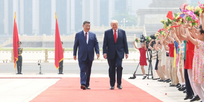 习近平为美国总统特朗普举行欢迎仪式