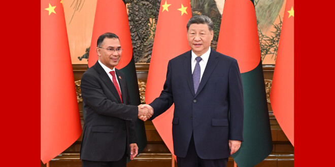 习近平会见孟加拉国总理塔里克