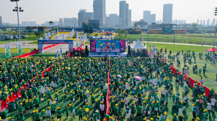 航拍图集①|直击2024长沙(夏季)走娃少儿健走大赛现场