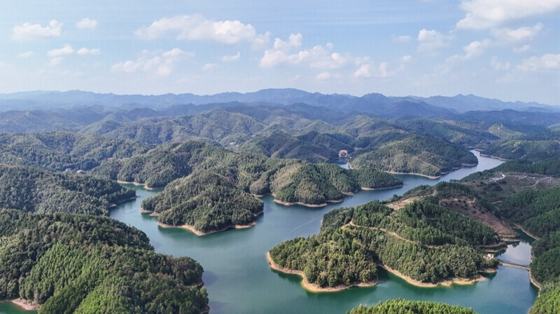 生态水库 景色如画
